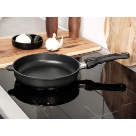 Poêle à Frire Aluminium Noir Induction 32cm AMT Gastroguss