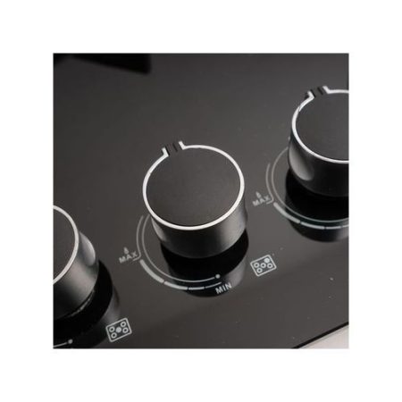 Plaque de cuisson 5 feux à gaz électrique en verre 70cm Venezia